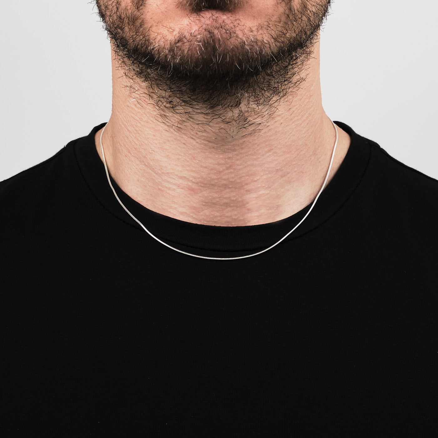 Mens Italian Silver Snake Chain Necklace 1.3mm Comes in Diffrent Lengths