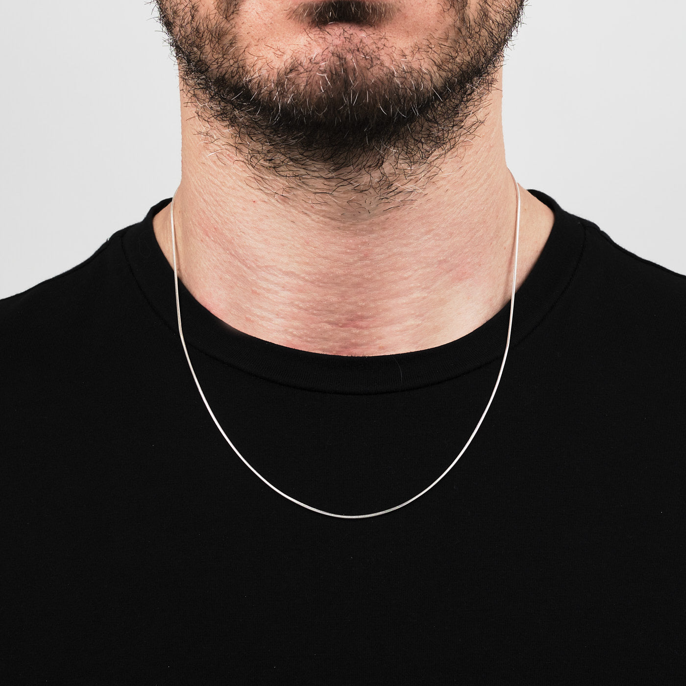 Mens Italian Silver Snake Chain Necklace 1.3mm Comes in Diffrent Lengths