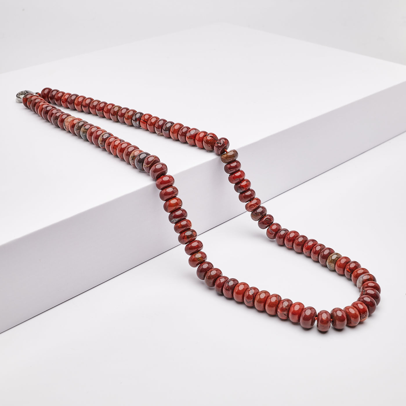 Red Gemstone Beaded Necklace for men