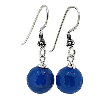 womens handmade blue gemstone earrings