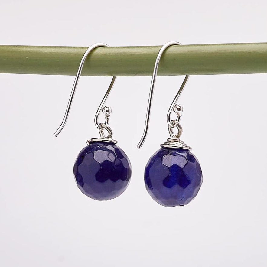 gemstone blue earrings