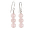 womens handmade rose quartz earrings