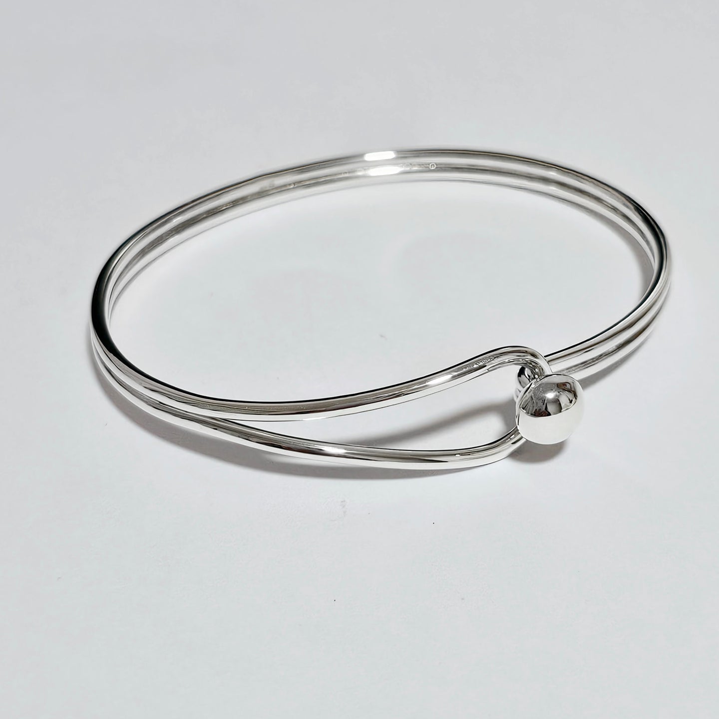 Womens Silver Bangle | Sterling Silver Plain Bangle