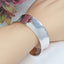 25mm Wide Hammered Silver Cuff Bangle Bracelet for Women