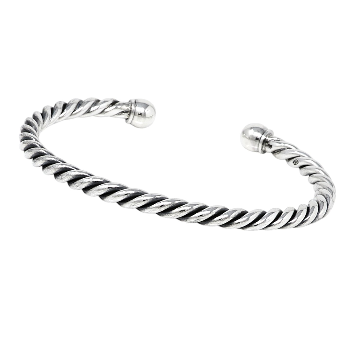 silver torque bangle for men women