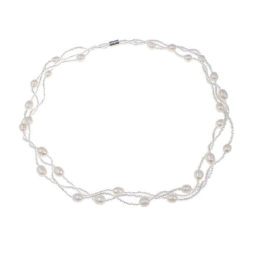 White Pearl Necklace for women