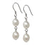 Dangle Drop White Pearl Earrings