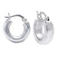 Womens Sterling Silver Huggie Hoop Earrings | 5x16mm Silver Huggie Hoop Earrings for women and girls