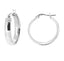 Silver 5mm Flat Circle Hoop Earrings Womens 2cm Hoop Earrings