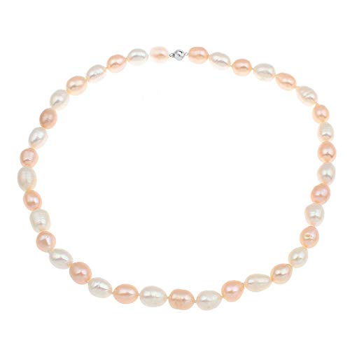 White Pink 46cm Freshwater Pearl Necklace For Women