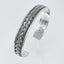 Celtic Silver Bangle | 10mm Sterling Silver Braided Bangle Cuff Bracelet For Men