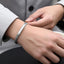 twisted silver bangle for men gift for him