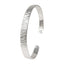 Womens Silver Bracelet 925 Sterling Silver Ridged Effect Bangle Bracelet