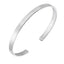 Women’s Handcrafted 925 Sterling Silver Plain Cuff Bangle – 5mm