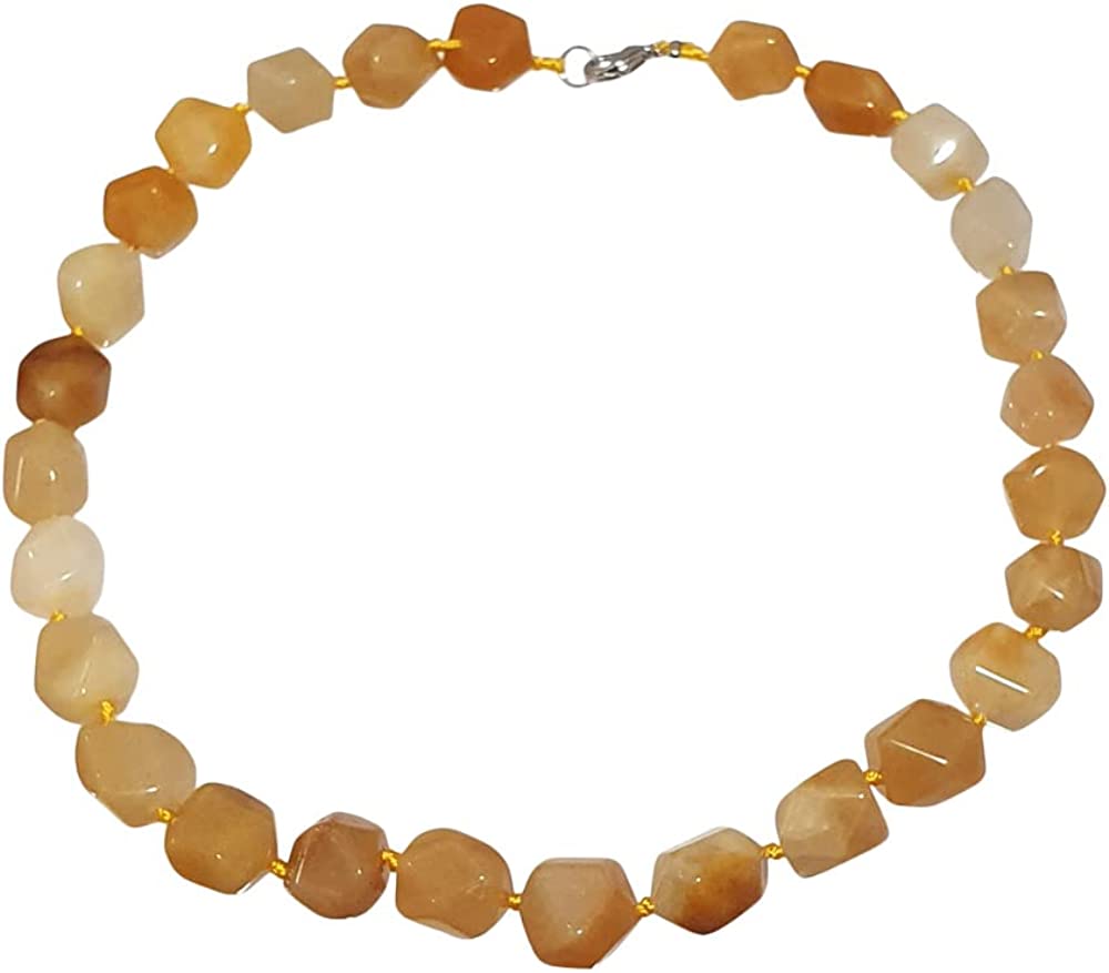 Womens beaded necklace yellow