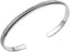 Women’s 925 Sterling Silver Ridged Cuff Bangle – 5mm
