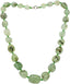 Womens Green Prehnite Chunky Statement Natural Gemstone Beaded Necklace