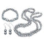 Womens 8-9mm Baroque Pearl Necklace, Bracelet and Earrings Set