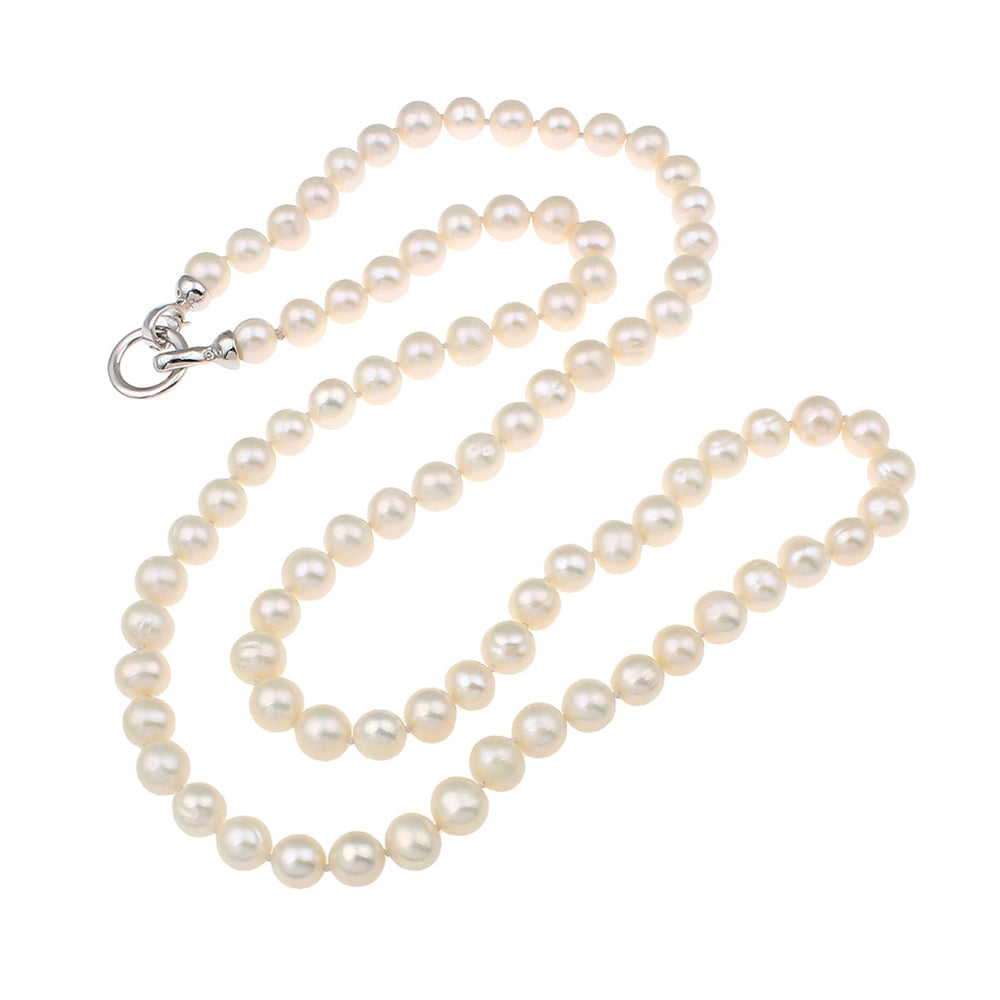 Women’s 10-11mm White Freshwater Pearl Rope Necklace 32"