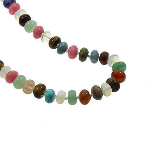 Womens Multi-Colour Gemstone Beaded Necklace