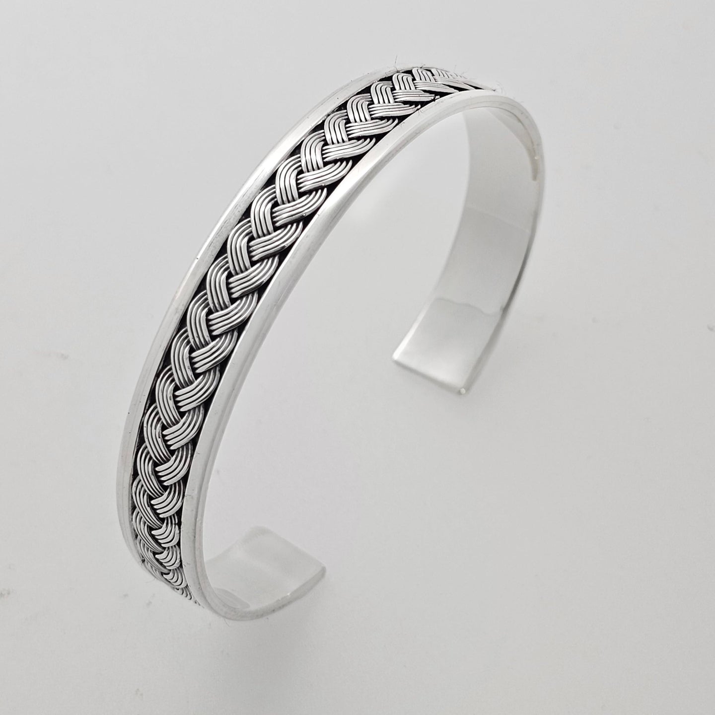 mens bangle bracelet sterling silver