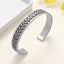 Braided bangle for men sterling silver