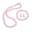 rose quartz gemstone set