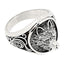 Solid Silver Wolf Design Ring For Men