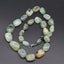 Womens Green Prehnite Chunky Statement Natural Gemstone Beaded Necklace