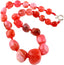 Womens Pink and Agate Gemstone Chunky Necklace