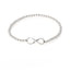 Women’s 925 Sterling Silver Infinity Beaded Bracelet – 3mm