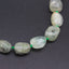 Womens Green Prehnite Chunky Statement Natural Gemstone Beaded Necklace