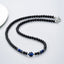 Stunning Handmade Mens Natural Black/Blue Gemstone Necklace