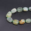 Womens Green Prehnite Chunky Statement Natural Gemstone Beaded Necklace