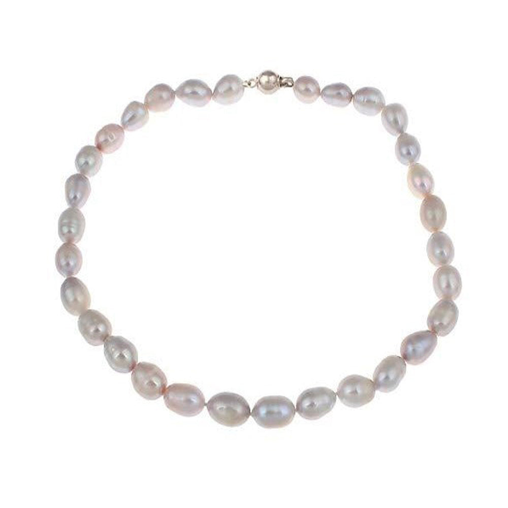Elegant and Classic 7-8mm Rice Shape Natural Pearl Necklace 46cm