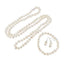 Womens 8-9mm Baroque Pearl Necklace, Bracelet and Earrings Set