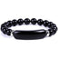 Black Agate Womens Handmade Natural Gemstone Beaded Bracelet Healing Chakra Semi Precious Gemstones