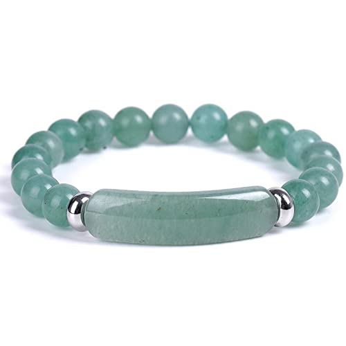 Green Aventurine Womens Handmade Natural Gemstone Beaded Bracelet Healing Chakra Semi Precious Gemstones