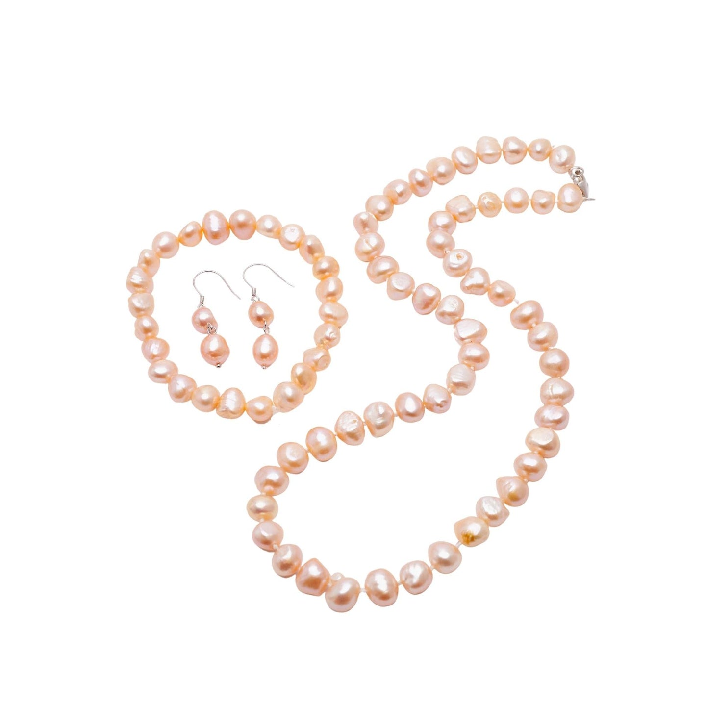 Classic Pink Pearl Jewellery Set