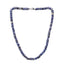 Handmade Mens Natural Blue Spots Rondelle Gemstone Beaded Necklace