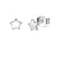 silver star stud earrings for women girls men