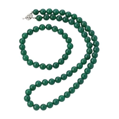 green agate necklace bracelet set