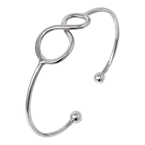 infinity loop silver bracelet for women girl