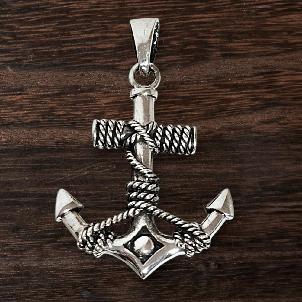 Rustic Anchor Necklace 925 Silver Handmade Gift