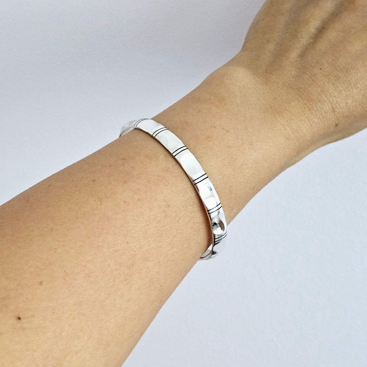 solid 925 sterling silver bangle for men women