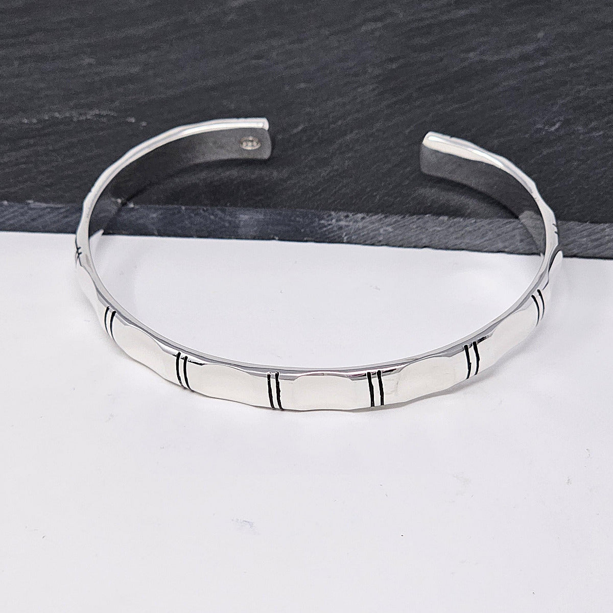 solid silver bangle for men