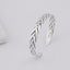 Mens Sleek Braided Silver Cuff Bangle | Unique Polished Silver Bracelet For Men