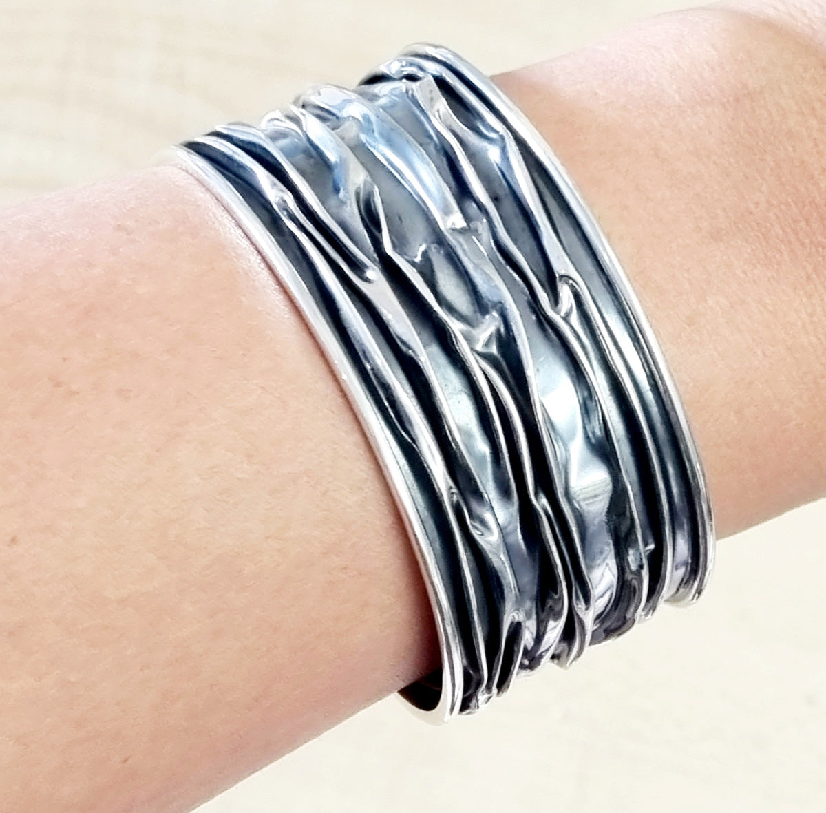 statement silver cuff for women