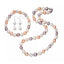 multicolour pearl necklace bracelet and earrings for women