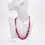 Womens Pink Gemstone Necklace